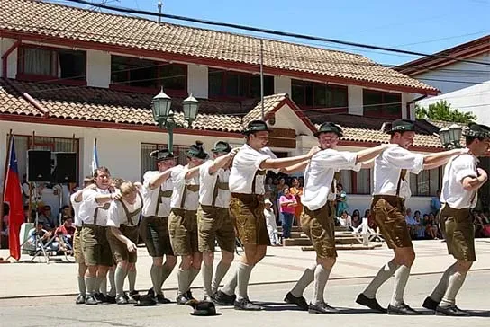 Pfarrwanger Schuhplattler from Austria performing traditional Schuhplattler folk dance