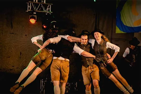 Pfarrwanger Schuhplattler presenting Austrian cultural heritage through traditional dance
